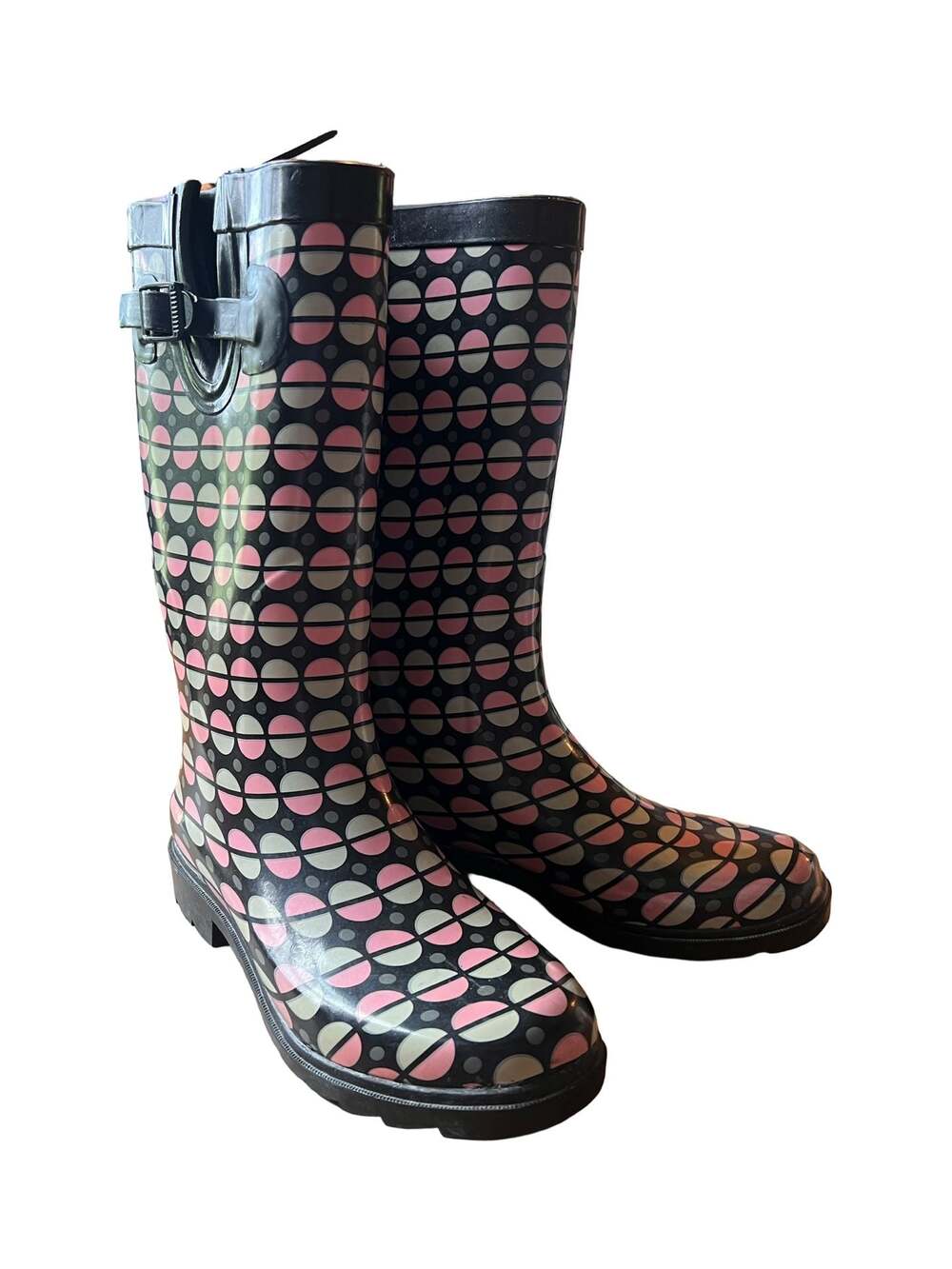Capelli New York Geometric Print Rain Boots Size 8
